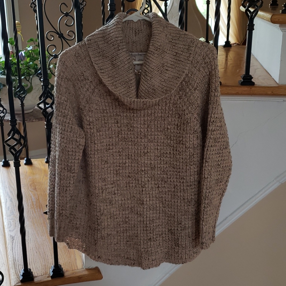 Oversized loose turtleneck knit sweater